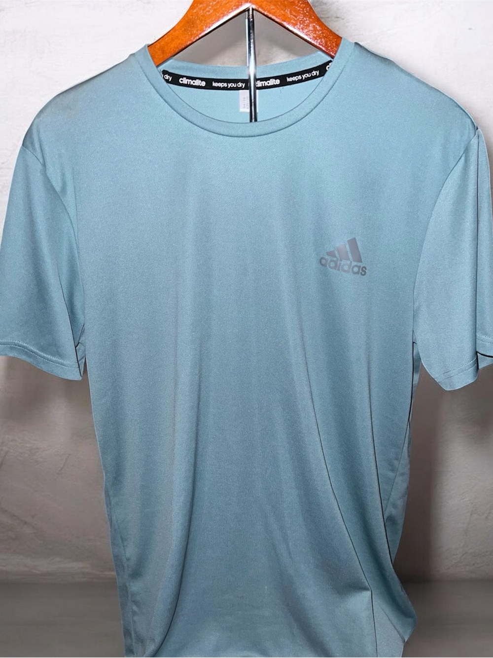 adidas Light Blue Men’s Short Sleeve Athletic Tee